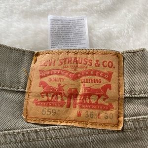 Light wash green Levi's